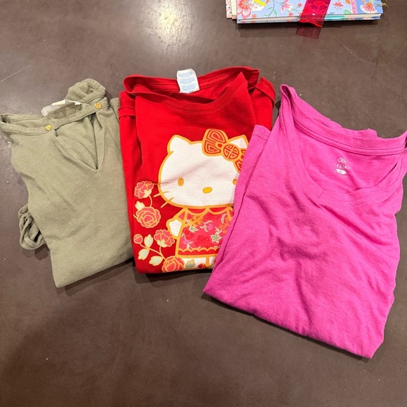 Sanrio Tops - Sanrio Red and Pink Hello Kitty Short Sleeve Tees misc bundle size M